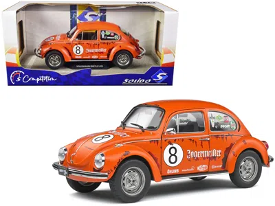 Solido 1974 Volkswagen Beetle 1303 #8 Matt Orange "jagermeister" Tribute "competition" Series 1/18 Diecast