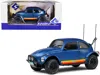 Solido 1975 Volkswagen Beetle Baja Blue Metallic With Stripes 1/18 Diecast Model Car By