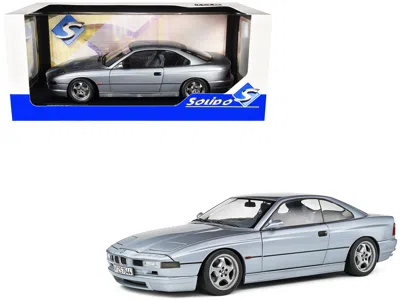 Solido 1992 Bmw 850 (e31) Csi Arctic Silver Metallic 1/18 Diecast Model Car By