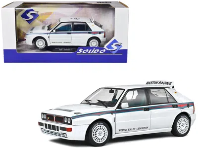 Solido 1992 Lancia Delta Hf Integrale Evo 1 Martini 6 White With Blue And Red Stripes "world Rally Champion