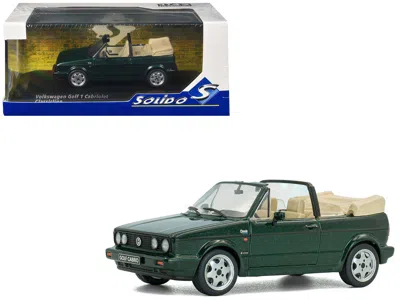 Solido 1992 Volkswagen Golf Cabrio Classic Line Classic Green Metallic 1/43 Diecast Model Car By