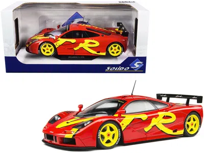 Solido 1996 Mclaren F1 Gtr Short Tail Launch Livery Red With Graphics 1/18 Diecast Model Car By