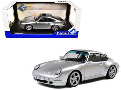 Solido 1996 Porsche 911 (993) 4s Polar Silver Metallic 1/18 Diecast Model Car By