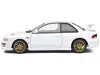 Solido 1998 Subaru Impreza 22b Rhd (right Hand Drive) Pure White With Gold Wheels 1/18 Diecast Model Car By