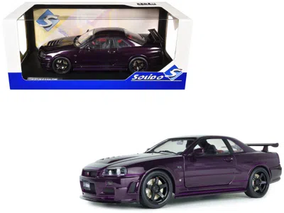 Solido 1999 Nissan Skyline Gt-r (r34) Z-tune Rhd (right Hand Drive) Midnight Purple Metallic 1/18 Diecast M