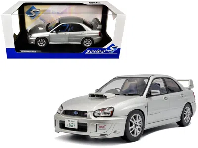 Solido 2004 Subaru Impreza Wrx Sti Rhd (right Hand Drive) Premium Silver Effect 1/18 Diecast Model Car By S
