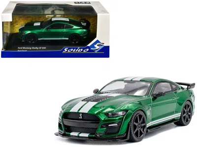 Solido 2020 Ford Mustang Shelby Gt500 Fast Track Eruption Green Metallic With White Stripes 1/43 Diecast Mo