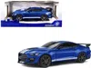 Solido 2020 Ford Mustang Shelby Gt500 Fast Track Ford Performance Blue Metallic With White Stripes 1/18 Die
