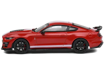 Solido 2020 Ford Mustang Shelby Gt500 Racing Red With White Stripes 1/43 Diecast Model Car By