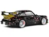 Solido 2021 Rwb Aoki Matt Black With Cherry Blossom Graphics "rauh Weltbegriff" 1/18 Diecast Model Car By S
