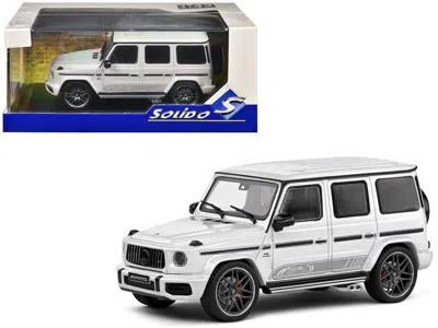 Solido 2022 Mercedes-benz Amg G63 Diamond White Metallic With Graphics 1/43 Diecast Model Car By