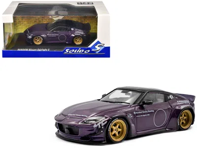 Solido 2022 Nissan Pandem Fairlady Z Rhd (right Hand Drive) Purple Metallic With Black Top 1/43 Diecast Mod