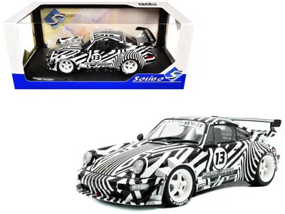 Solido 2022 Rwb Bodykit #13 "the Zebra" Black And White Striped 1/18 Diecast Model Car By