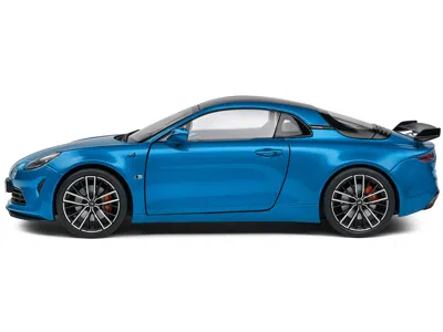 Solido 2023 Alpine A110s Pack Aero Bleu Alpine Blue Metallic With Black Top 1/18 Diecast Model Car By Solid