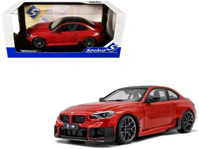 Solido 2024 Bmw M2 Performance Parts Toronto Red Metallic With Carbon Top 1/18 Diecast Model Car By