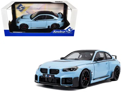 Solido 2024 Bmw M2 Performance Parts Zandvoort Blue With Carbon Top And Black Stripes 1/18 Diecast Model Ca