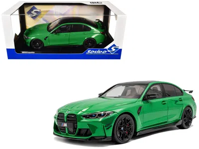 Solido 2024 Bmw M3 Competition Signal Green With Carbon Top 1/18 Diecast Model Car By