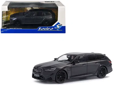 Solido 2024 Bmw M5 Touring Frozen Deep Gray Metallic With Black Top 1/43 Diecast Model Car By