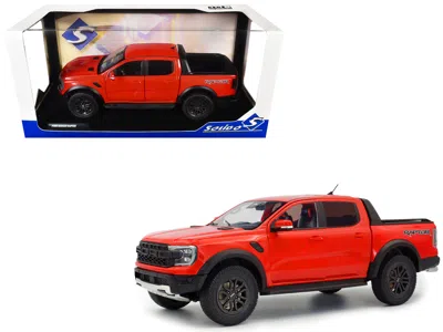 Solido 2024 Ford Ranger Raptor Pickup Truck Orange Red 1/18 Diecast Model Car By