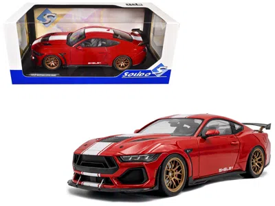 Solido 2024 Ford Shelby Mustang Super Snake Race Red With White Stripes 1/18 Diecast Model Car By