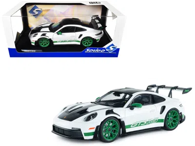 Solido 2024 Porsche 911 Gt3 Rs "tribute To Carrera Rs Package" White With Carbon Hood Stripes And Top And G