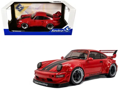 Solido 2024 Rwb Bodykit "taikano Kaishin" Red With Black Stripes 1/18 Diecast Model Car By