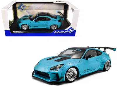 Solido 2024 Toyota Gr86 Lbwk Body Kit Rhd (right Hand Drive) Baby Blue With Black Top 1/18 Diecast Model Ca