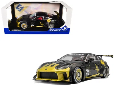 Solido 2024 Toyota Gr86 Liberty Walk Body Kit Rhd (right Hand Drive) #24 Black With Gold Graphics 1/18 Diec