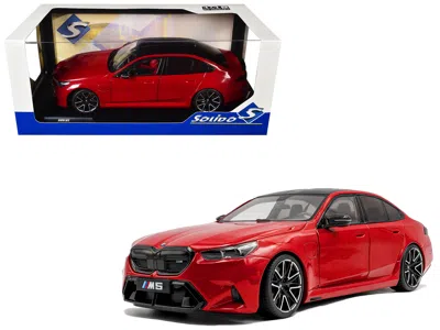 Solido 2025 Bmw M5 Fire Red With Black Top 1/18 Diecast Model Car By