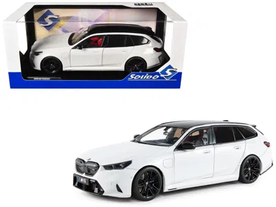 Solido 2025 Bmw M5 Touring Alpine White With Black Top 1/18 Diecast Model Car By