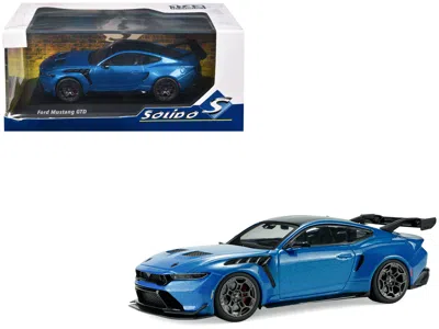 Solido 2025 Ford Mustang Gtd Indulgent Blue Metallic With Black Top 1/43 Diecast Model Car By