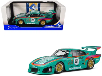 Solido Porsche 935 K3 #51 "kremer - Vaillant" Green With Stripes And Graphics "competition" Series 1/18 Die In Multi