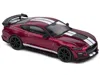 Solido Shelby Mustang Gt500 Fast Track Candy Purple With White Stripes 1/43 Diecast Model Car By
