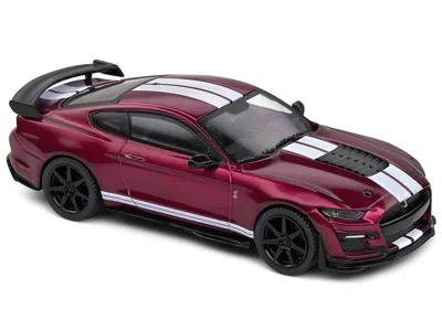 Solido Shelby Mustang Gt500 Fast Track Candy Purple With White Stripes 1/43 Diecast Model Car By