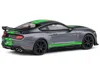 Solido Shelby Mustang Gt500 Fast Track Gray Metallic With Neon Green Stripes 1/43 Diecast Model Car By Soli