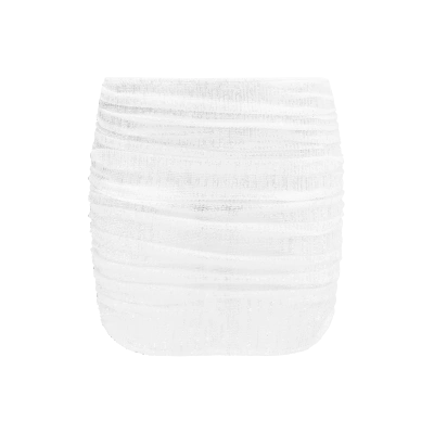 Soliè Kea Sequin Skirt White/silver