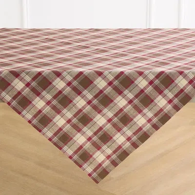 Solino Home 100% Pure Line Tablecloth - Rustic Plaid In Rustic Multicolor