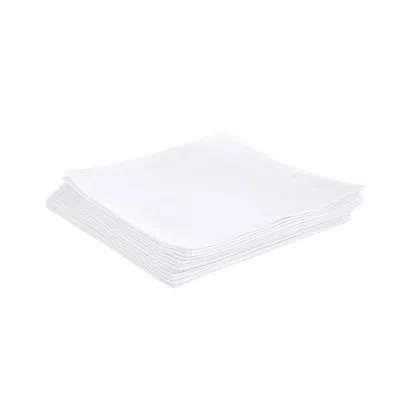 Solino Home 100% Pure Linen Cocktail Napkins - Athena In White