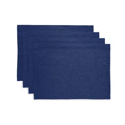 Solino Home 100% Pure Linen Placemats - Athena In Royal Blue