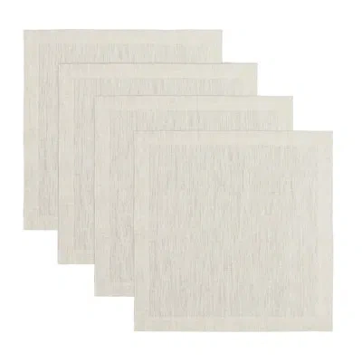 Solino Home 100% Pure Linen Square Placemats - Athena In Light Natural