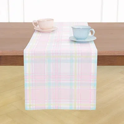 Solino Home 100% Pure Linen  Table Runner - Palm Beach Plaid