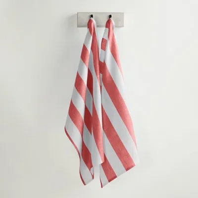 Solino Home Cabana Kitchen Towel In Red And White