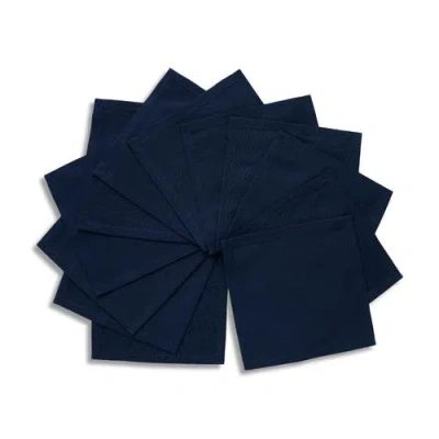 Solino Home Cotton Linen Cocktail Napkins In Blue
