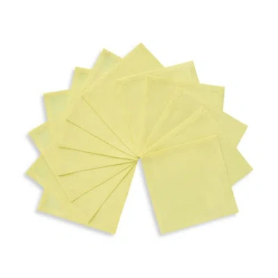 Solino Home Cotton Linen Cocktail Napkins In Yellow