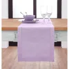 Solino Home Cotton Linen Hemstitch Table Runner In Purple