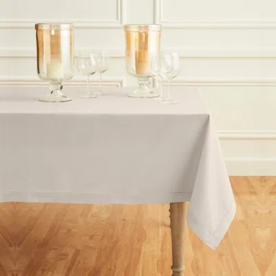 Solino Home Cotton Linen Hemstitch Tablecloth In Sand