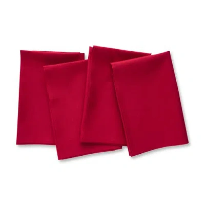 Solino Home Cotton Linen Plain Dinner Napkins Set Of 6, 20 X 20" In Multi