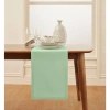 Solino Home Cotton Linen Plain Table Runner For Dining Table, Holiday And Everyday Table Decor In Blue