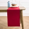 Solino Home Cotton Linen Plain Table Runner For Dining Table, Holiday And Everyday Table Decor In Red