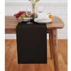 Solino Home Cotton Linen Table Runner In Black